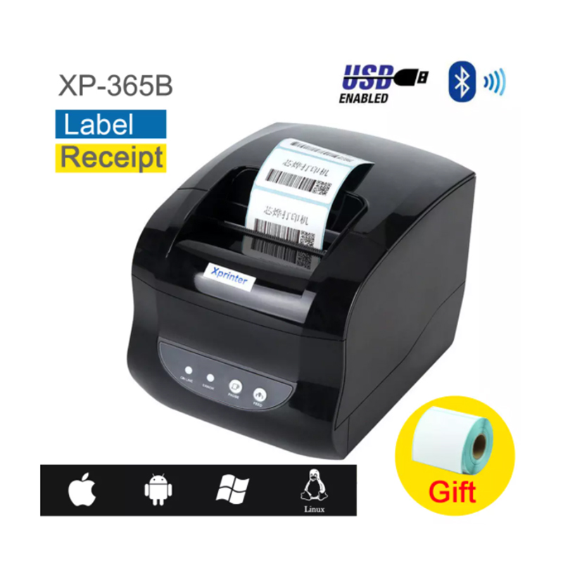 Wholesale All-In-One 3 Inch Barcode Cheap Label Sticker Printer For Tags Ticket Printing Xp-365B