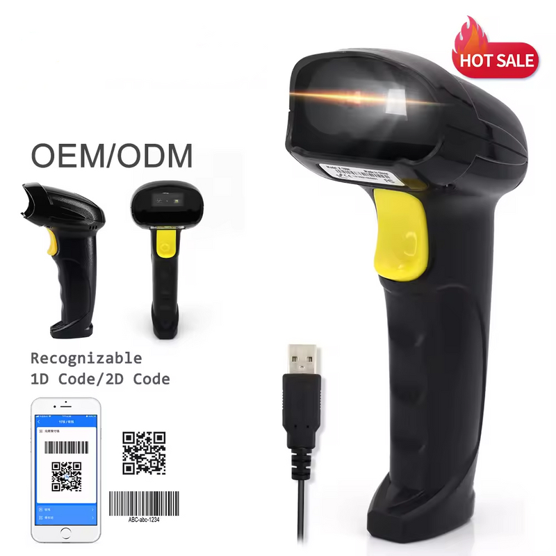 Automatic Scan Screen Barcode Handheld 1D 2D QR Code Reader Wired Barcode Scanner X-760H