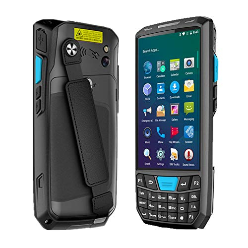 Android 9.0 4G Smartphone Handheld PDA 1D 2D Qr Barcode Scanner Inventory Mobile Data Terminal T80 Handheld Terminal Device PDA Barcode Scanner - Blue Tooth, WiFi, WLAN