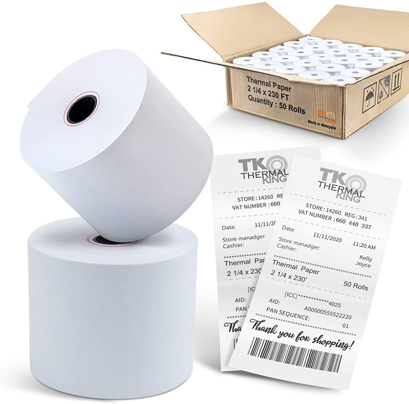 Cashier Receipt POS ATM Bank Thermal Paper Roll * Cash Register Paper 57*40mm 80*80mm 48gsm 50gsm 55gsm 30mm 40mm 50mm 60mm