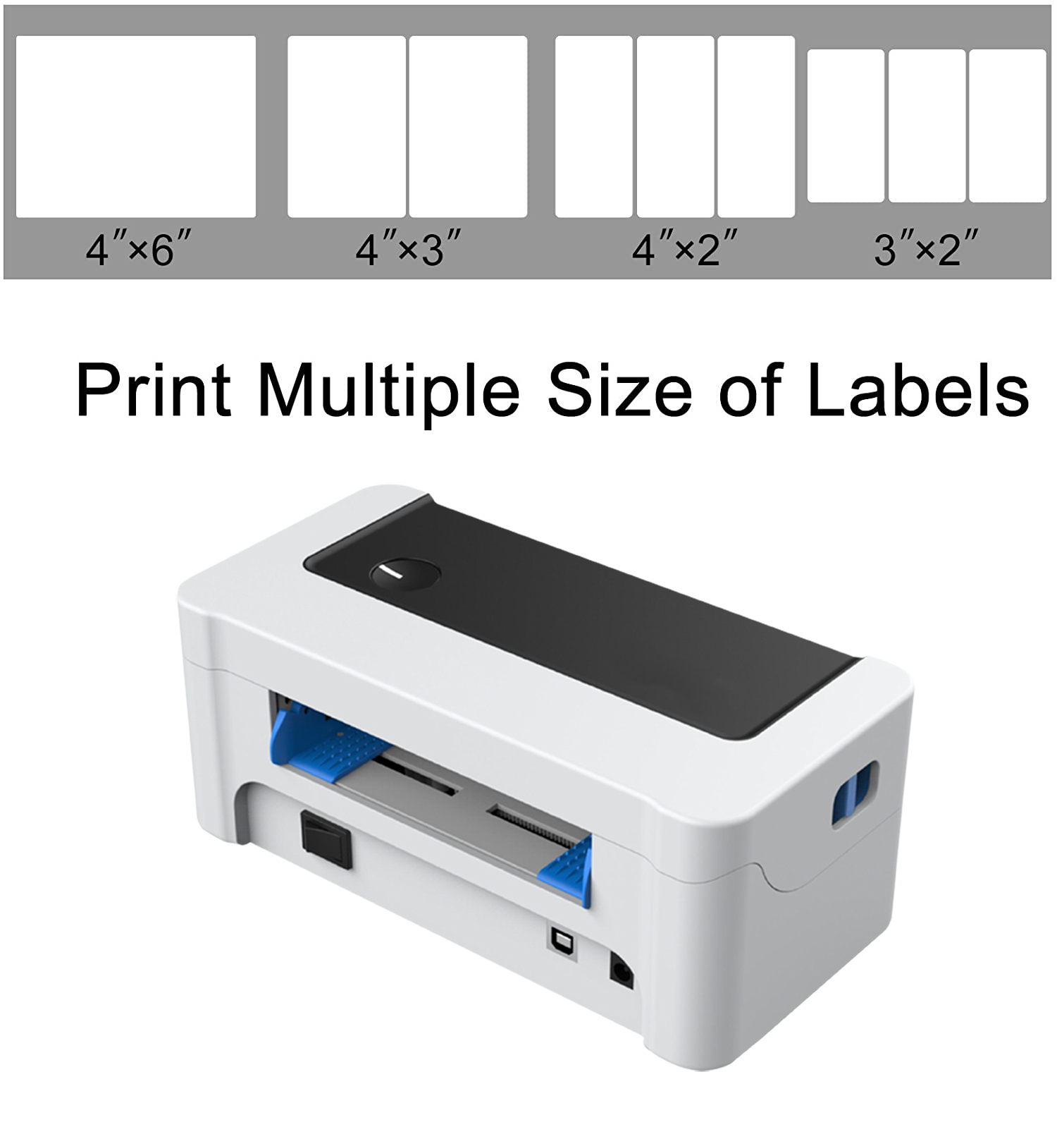 Portable Rechargeable Wireless Factory Price A4 Size 21Cm Thermal Printer 4x6 Shipping Label Barcode Printer 